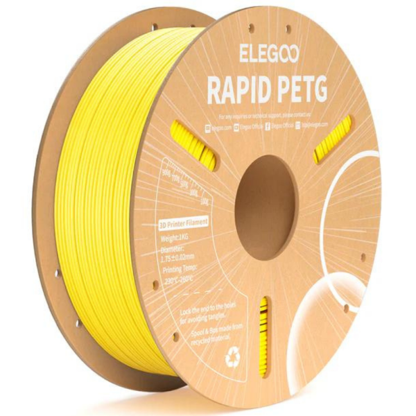 Filamento PETG Alta Velocidad Amarillo 1kg Elegoo