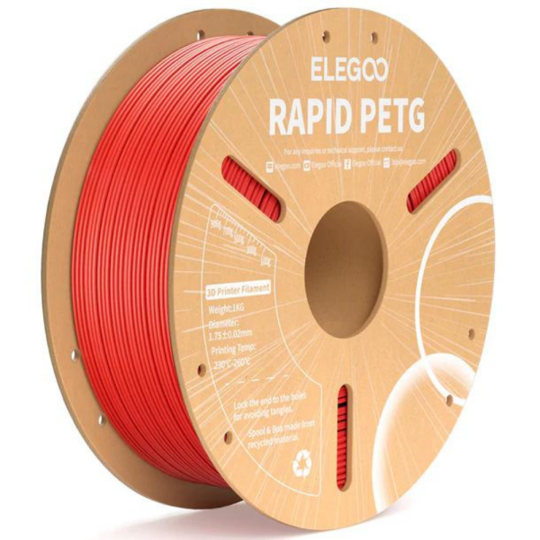 Filamento PETG Alta Velocidad Rojo 1kg Elegoo
