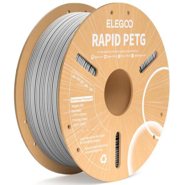 Filamento PETG Alta Velocidad Gris 1kg Elegoo