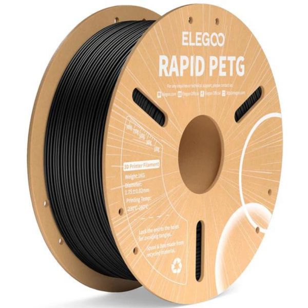 Filamento PETG Alta Velocidad Negro 1kg Elegoo