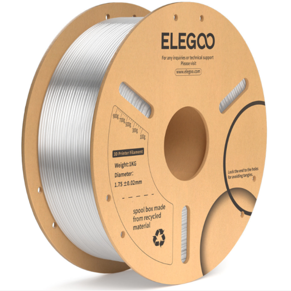 Filamento PLA+ Transparente 1kg Elegoo