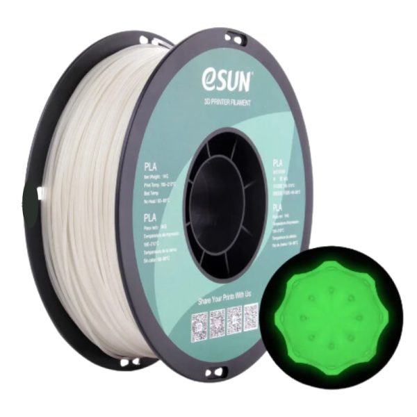 Filamento PLA Brilla En Oscuridad Verde 1kg Esun