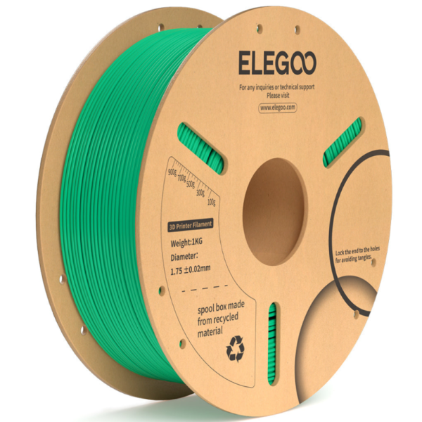 Filamento PLA+ Verde 1kg Elegoo