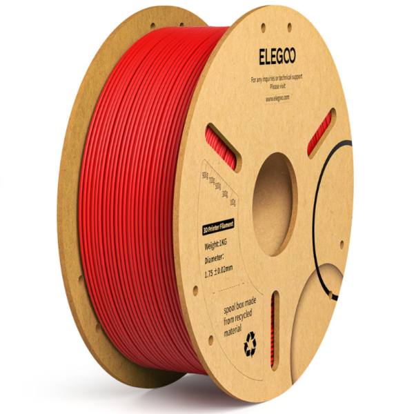 Filamento PLA+ Rojo1kg Elegoo