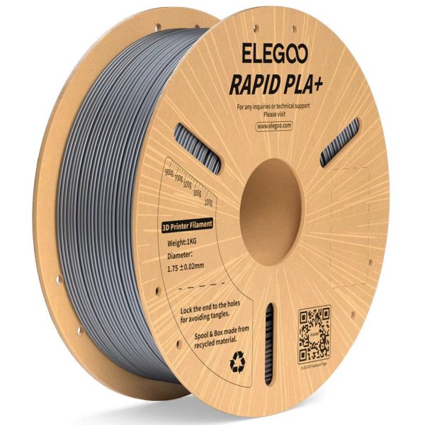 Filamento PLA+ RAPID Alta Velocidad Plateado o Plata 1kg Elegoo